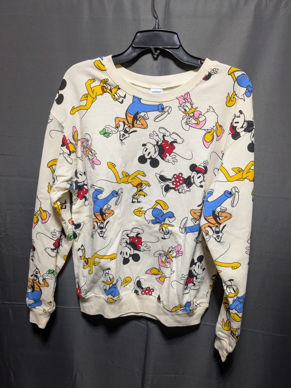Disney Mickey & Friends All Over Print Crewneck Sweatshirt Medium 7-9 EUC
